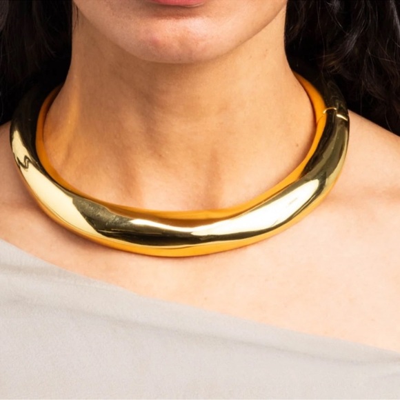 Alexis Bittar Jewelry - Alexis Bittar Metal Hinge Collar- Gold NWT $375